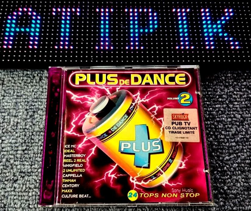⚡ CD Vintage Plus De Dance Vol.2 Boîtier Lumineux Rare 1995 🔥